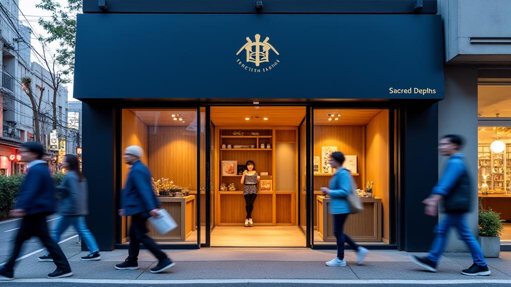 Sacred Depthsの魅力的な店頭の様子